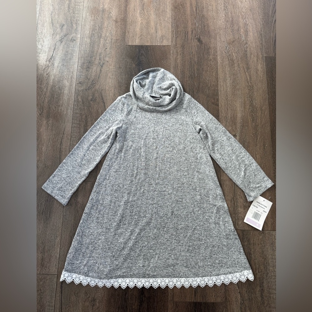 Rare Editions Gray Knit Dress, girl’s size 6, new with tags!